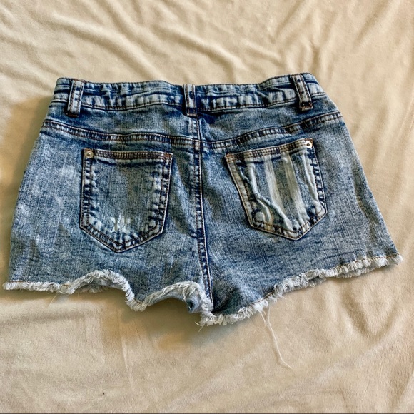 High Rise Jean Shorts - Picture 3 of 4
